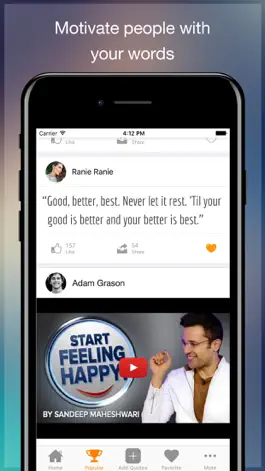 Game screenshot Always Positive - Daily Quotes hack
