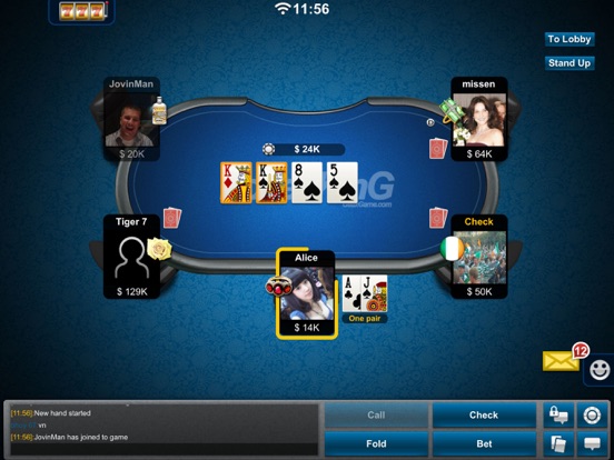 Texas Holdem Poker iPad app afbeelding 2