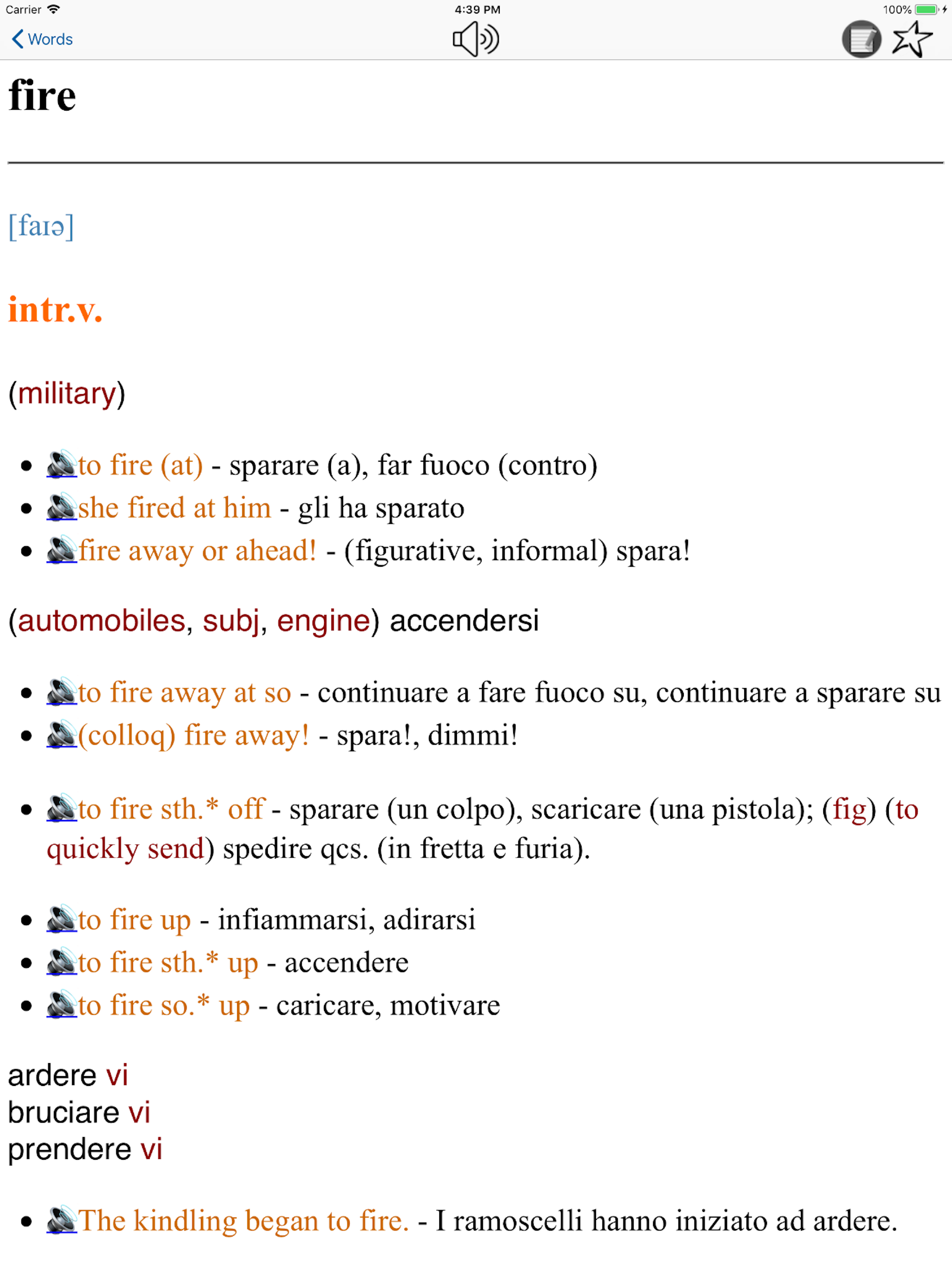 Italian-English dictionary E! screenshot 19