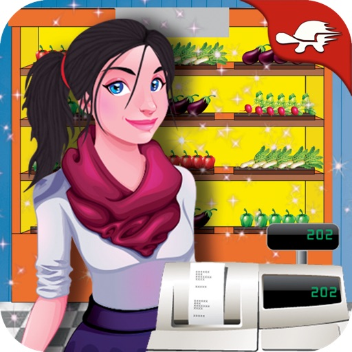 Supermarket Chain Cashier Girl Icon