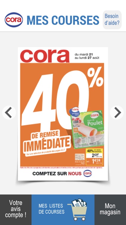 Cora, mes courses & prospectus screenshot-0