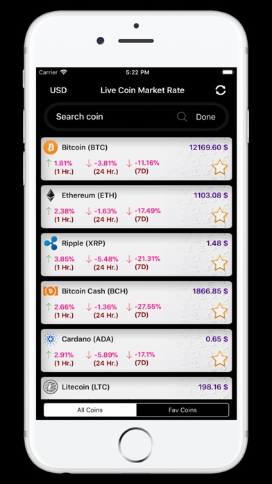 Cryptocurrency Live Rate screenshot 2