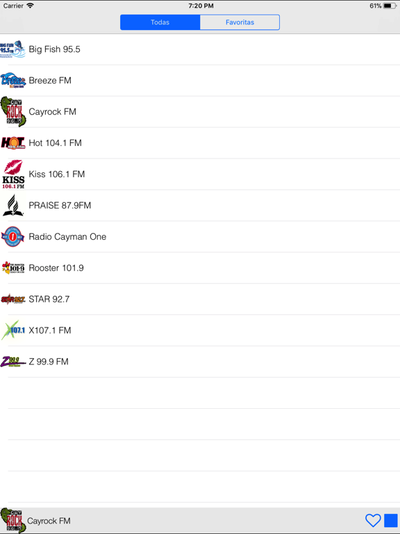 Cayman Islands Radios iPad screenshot 3 - Music app