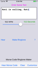 Morse Code Ringtone screenshot