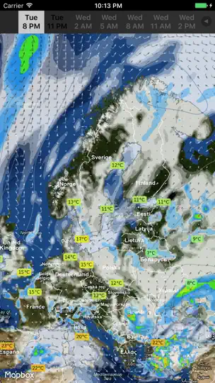 WeatherMap+ iPhone-skjermbilde 2