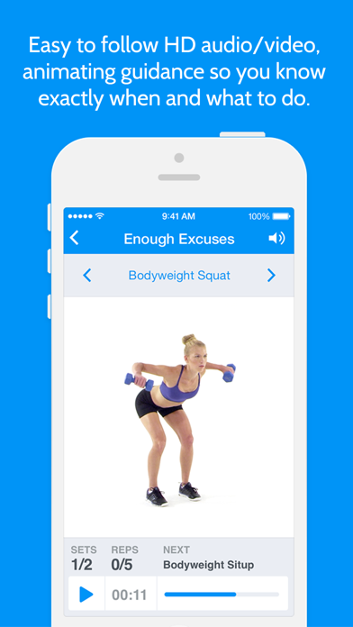 Instant Fitness: Workout Trainer iPhone app afbeelding 3