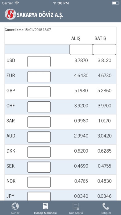 Sakarya Döviz screenshot 2