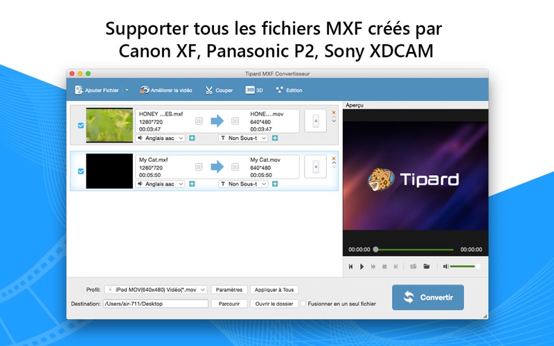 Screenshot #2 pour Tipard MXF Convertisseur–MP4