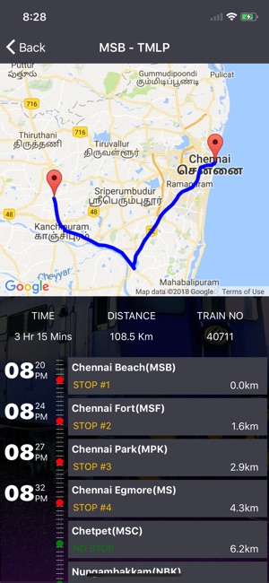 Chennai Suburban Train Timings