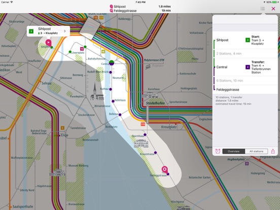 Screenshot #6 pour Zurich Rail Map Lite