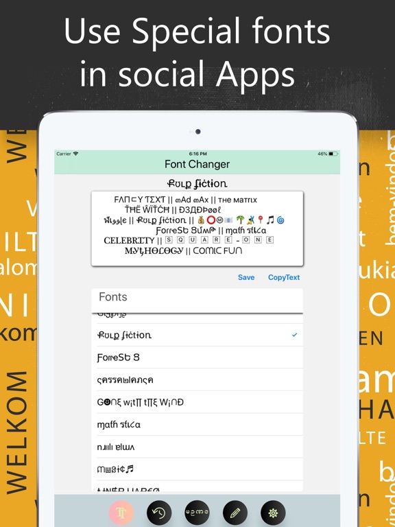 Fancy Text - Font Changer iPad screenshot 4 - Lifestyle app