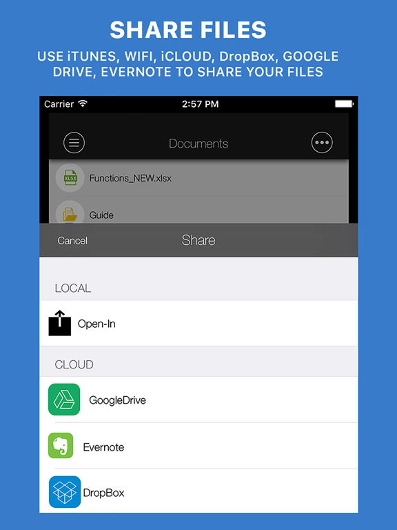 Documents Reader+files browser iPad screenshot