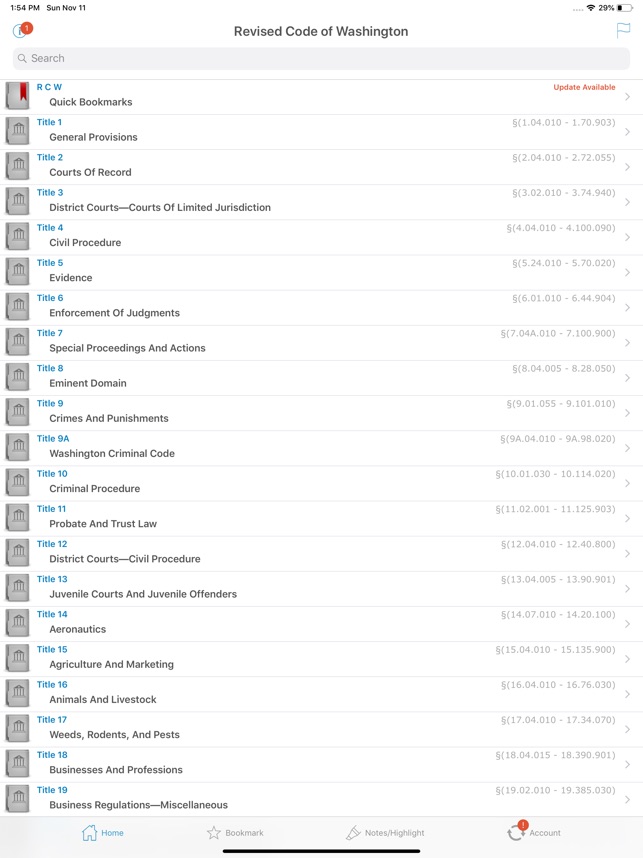 RCW Revised Code of Washington on the App Store