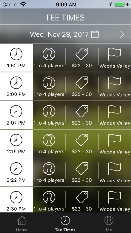 Woods Valley Golf Tee Times