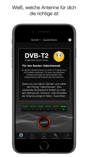 Screenshot von DVB-T2 Finder auf dem iPhone 4