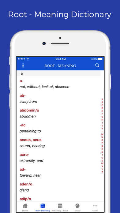 Medical terminology - roots Screenshot