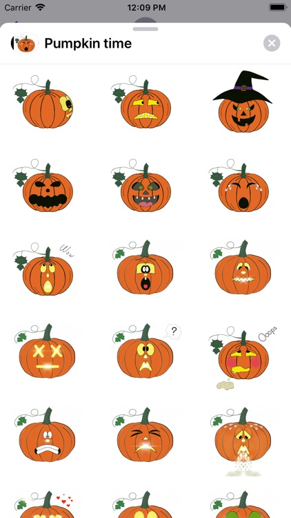 Pumpkin time stickers