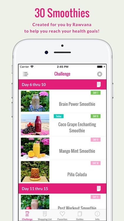 Rawvana's Smoothie Challenge