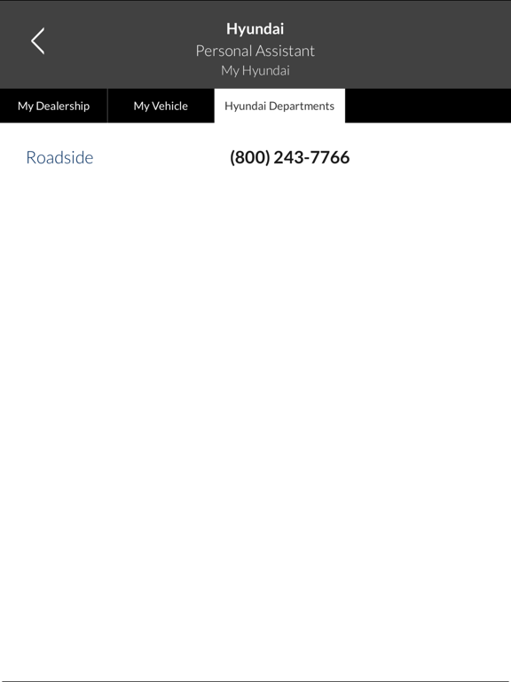 Hyundai Personal Assistant iPad screenshot