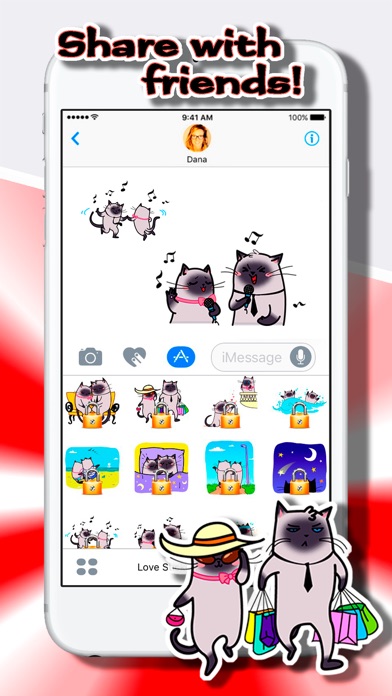Screenshot of Love Stickers: Sweet Cats