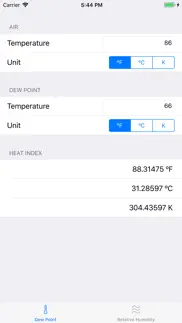 heat index calculator iphone screenshot 1