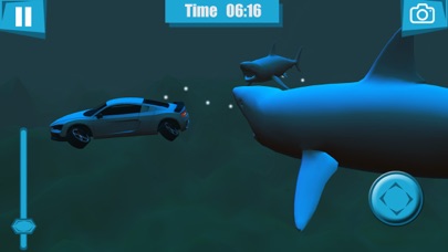 Water Car Driving Sim 3D : Angry Shark Attack screenshot 2