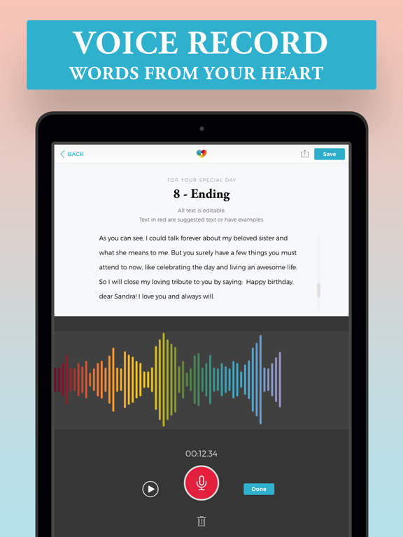 Loving Tributes iPad screenshot 4 - Photo & Video app