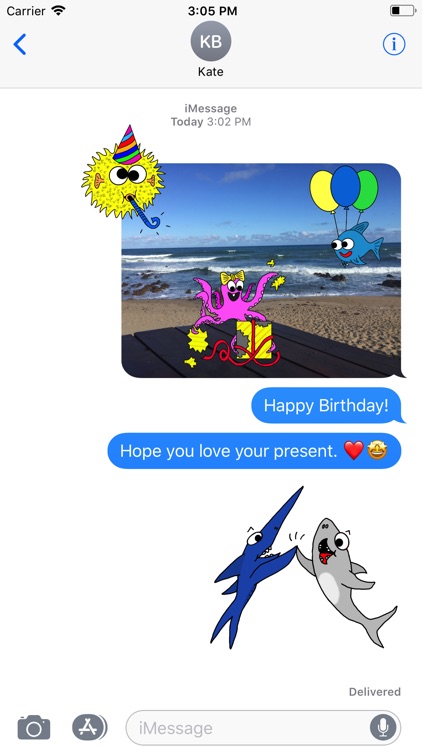 PartyFishLove Sticker Pack screenshot-3
