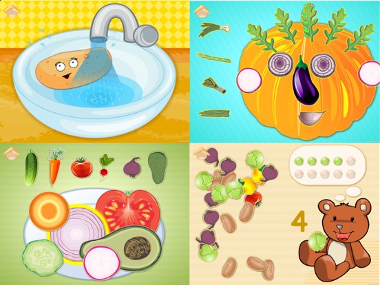 Funny Veggies! Educational games for children iPad screenshot