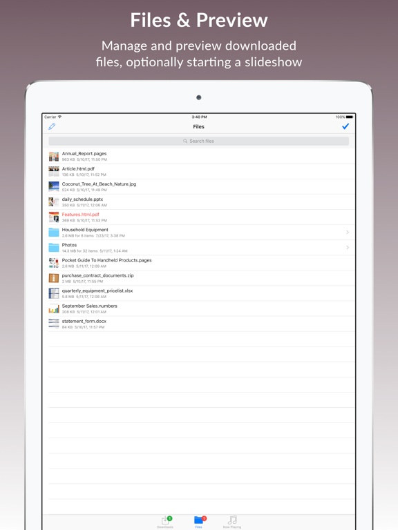 Weex - Web Browser & File Manager iPad screenshot 4 - Productivity app