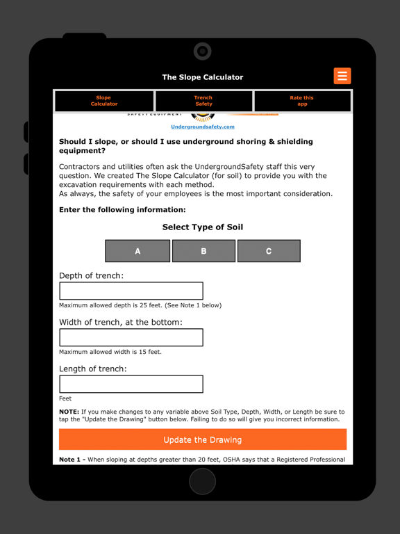 Underground Safety iPad screenshot 4 - Productivity app