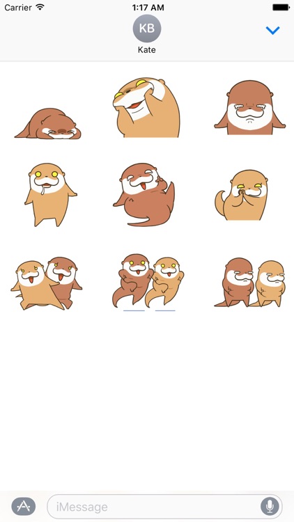 Animated Cute Otter Couple