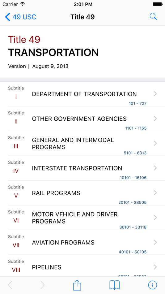 49 USC - Transportation (LawStack Series) - 8.607.20170806 - (iOS)