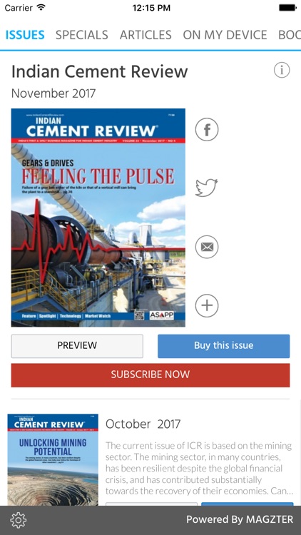 Indian Cement Review