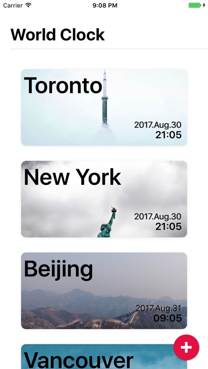 uWorld - World clock, Widget, screenshot-0
