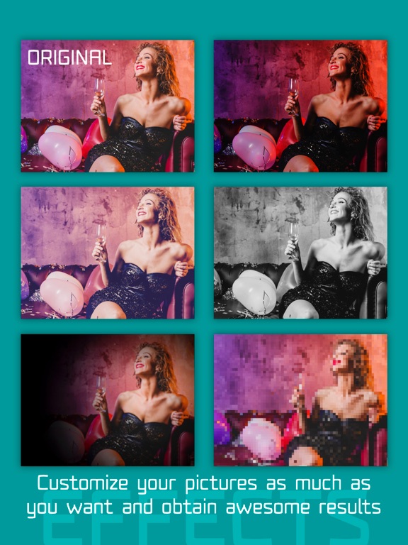 Birthday Editor Photo Collage iPad screenshot 4 - Photo & Video app