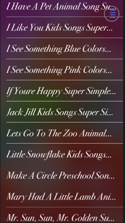 Nursery Rhymes - Songs