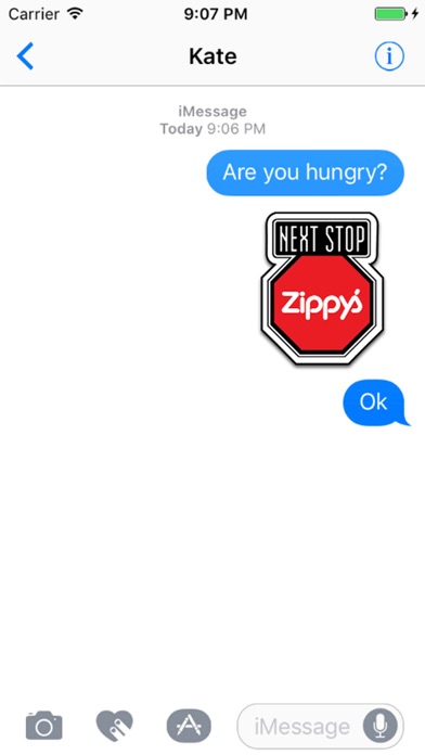 How to cancel & delete Zippy's Restaurants Stickers from iphone & ipad 1