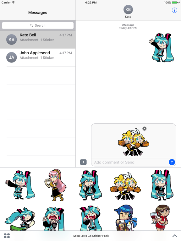 Screenshot #4 pour Miku Let's Go Sticker Pack