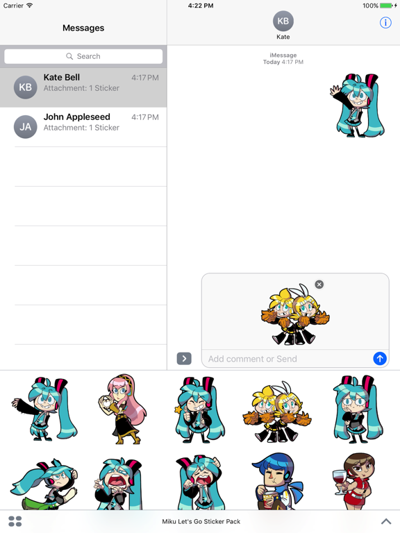 Miku Let's Go Sticker Packのおすすめ画像1