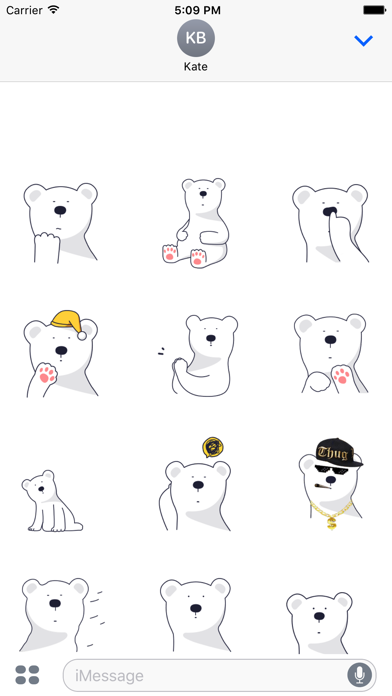 Screenshot #1 pour Polar Bear Animated Stickers