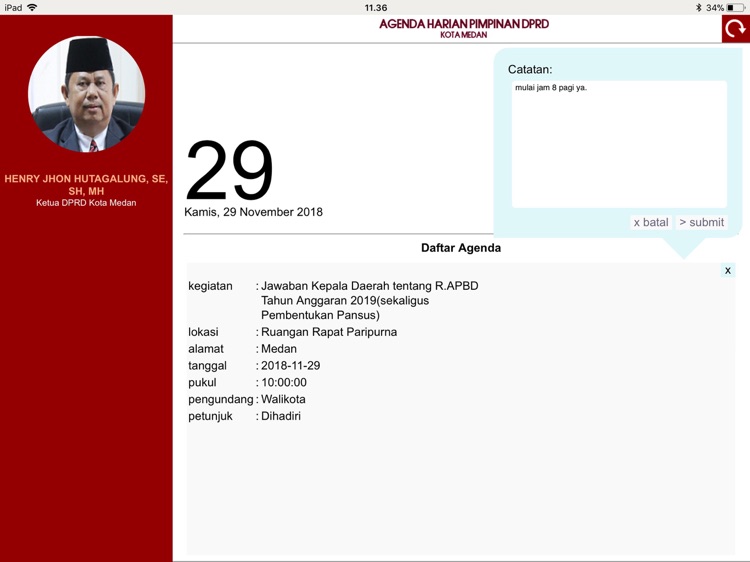 Agenda Harian Pimpinan DPRD screenshot-3