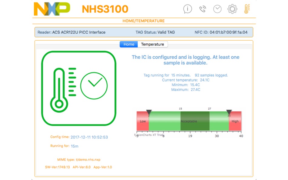 #1. NHS3100 Temperature Logger (macOS) 게시자: NXP Semiconductors