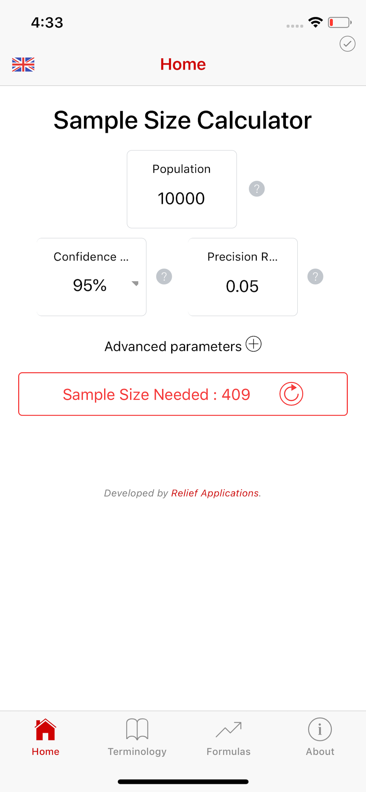Sample Size Calculator - light