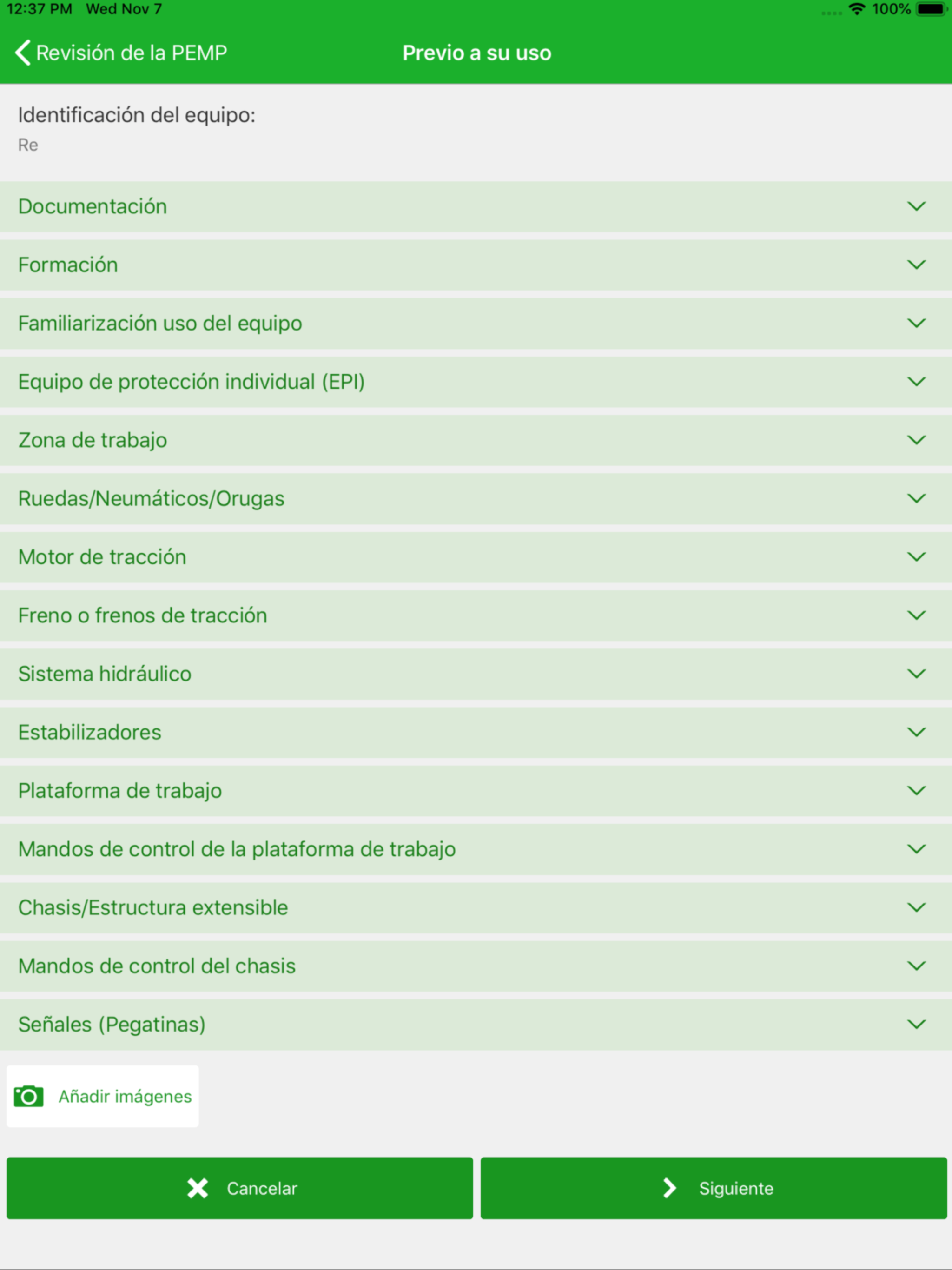 PEMP. Condiciones de seguridad