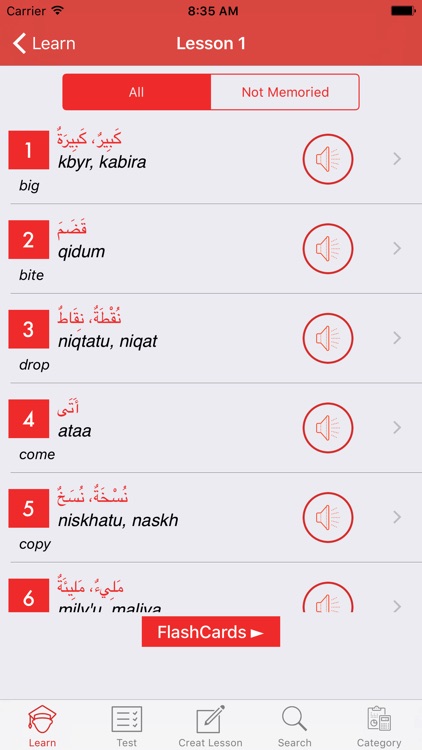 Arabic Vocabulary Learning