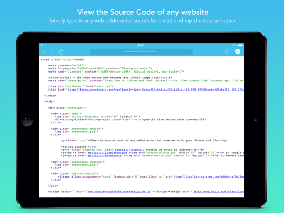 Screenshot #4 pour Srcfari: view html source code