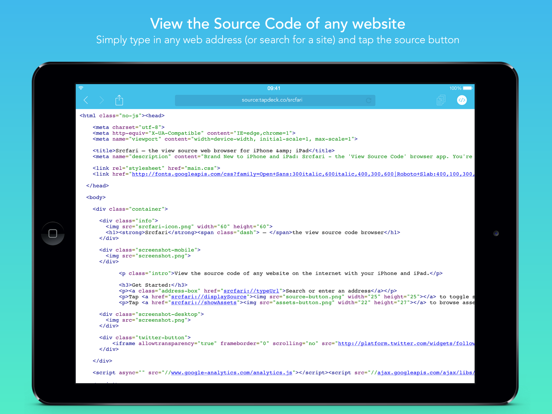Srcfari: view html source codeのおすすめ画像1