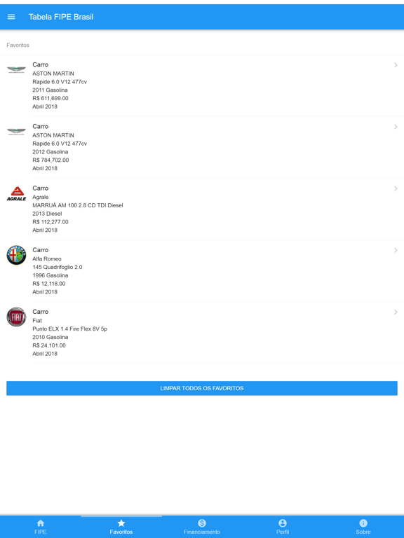 Tabela FIPE Brasil iPad screenshot 7 - Utilities app