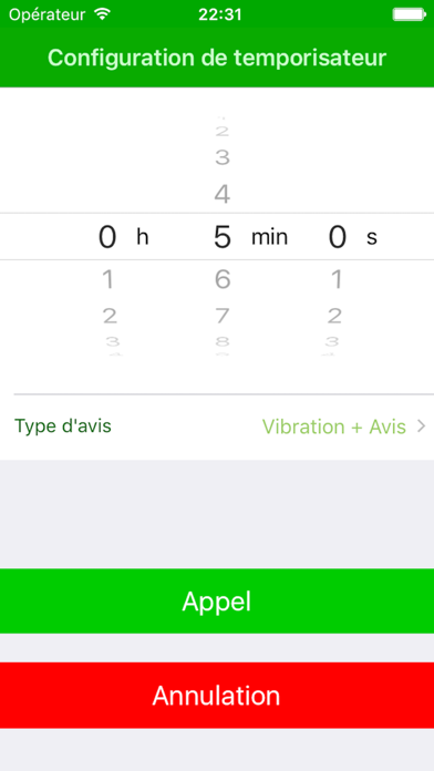 Screenshot #1 pour Temporisateur de téléphone